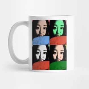 BEAUTIFUL FUNNY ASIAN GIRL POP ART COLOR Mug